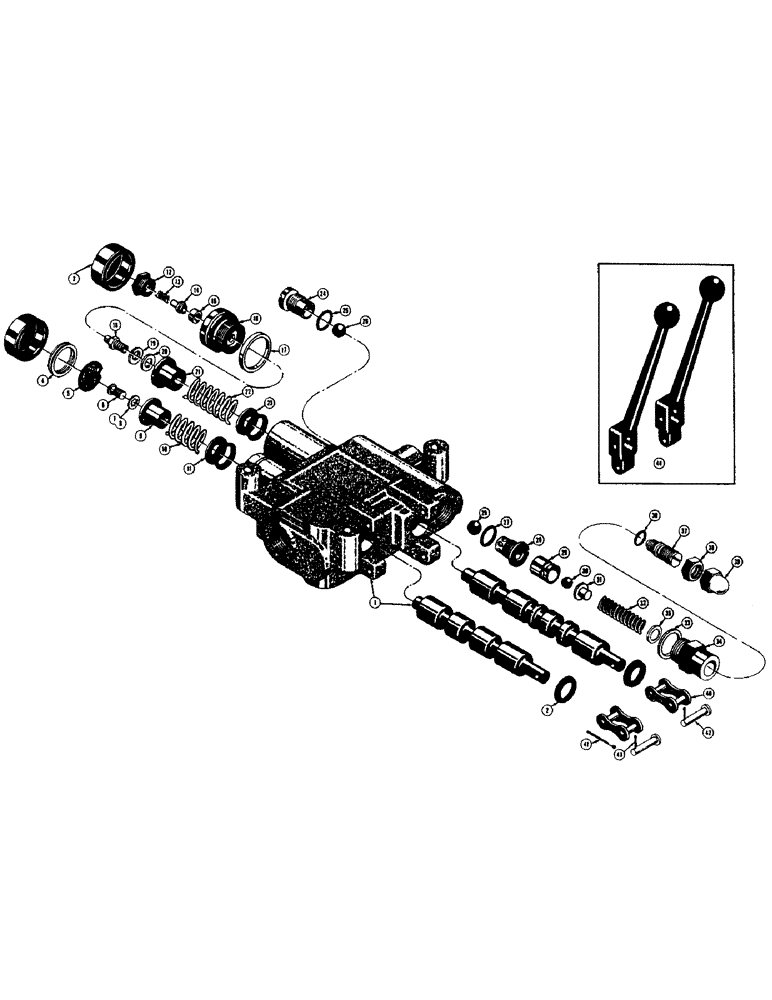 Схема запчастей Case 320 - (26) - D24387 LOADER HYDRAULIC CONTROL VALVE (00) - COMPLETE MACHINE