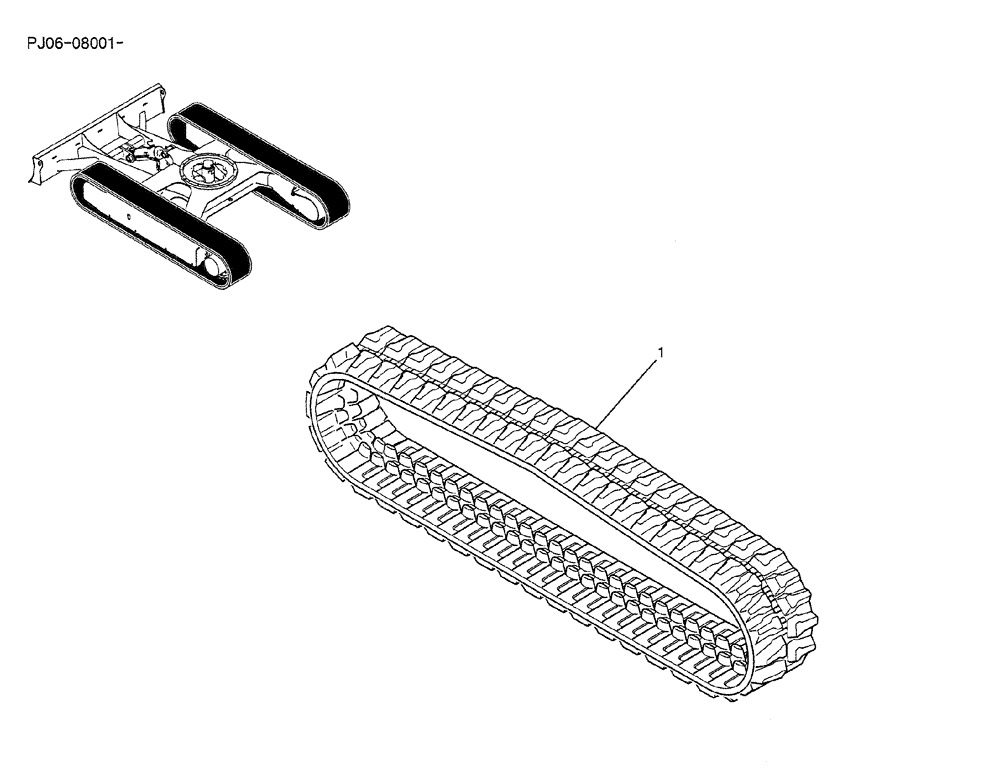 Схема запчастей Case CX50B - (02-012) - SHOE ASSY (PY61D00014P1) FOR EUROPE (04) - UNDERCARRIAGE