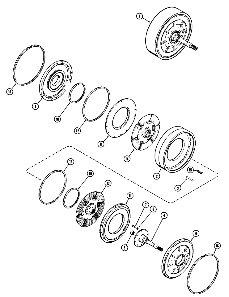 Схема запчастей Case W5A - (118) - FORWARD AND REVERSE CLUTCH (06) - POWER TRAIN