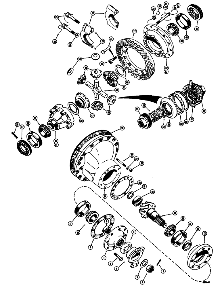 Схема запчастей Case 300 - (090) - DIFFERENTIAL (04) - UNDERCARRIAGE