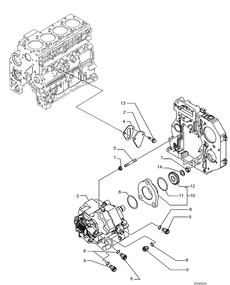 Схема запчастей Case 750L - (03-01) - FUEL INJECTION PUMP (03) - FUEL SYSTEM