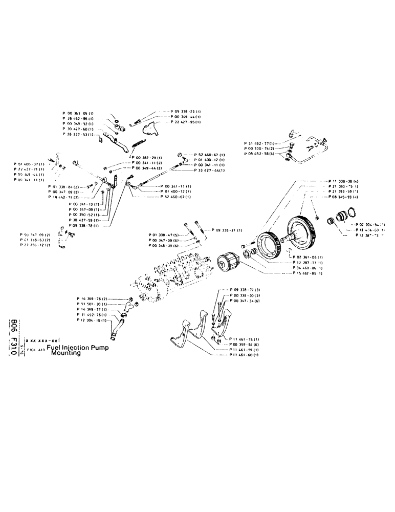 Схема запчастей Case 220CKS - (24) - FUEL INJECTION PUMP MOUNTING (01) - ENGINE