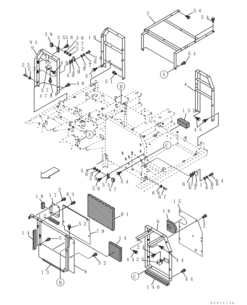 Схема запчастей Case CX160 - (09-05) - FRAMES, COVERS - INSULATION (09) - CHASSIS/ATTACHMENTS