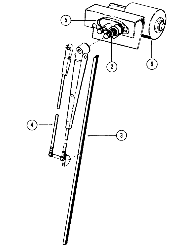 Схема запчастей Case 40 - (110) - WINDSHIELD WIPER AND ATTACHING PARTS, (USED ON UNITS WITH PIN 6270855 AND AFTER) (55) - ELECTRICAL SYSTEMS