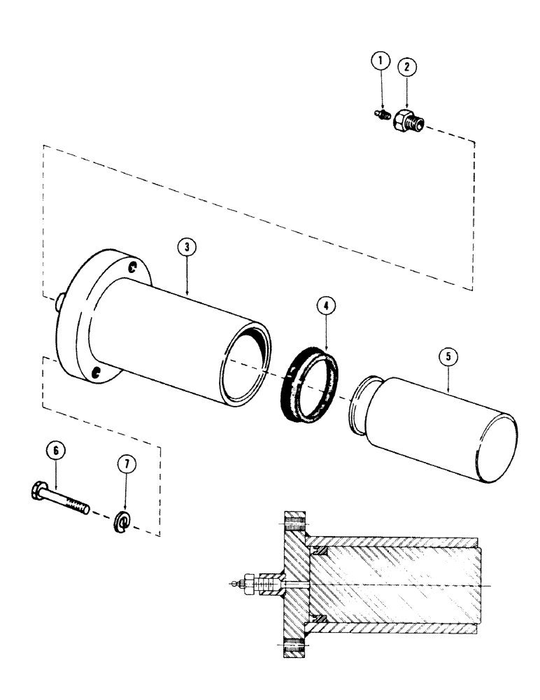 Схема запчастей Case 50 - (5-106) - TRACK ADJUSTMENT CYLINDER (11) - TRACKS/STEERING