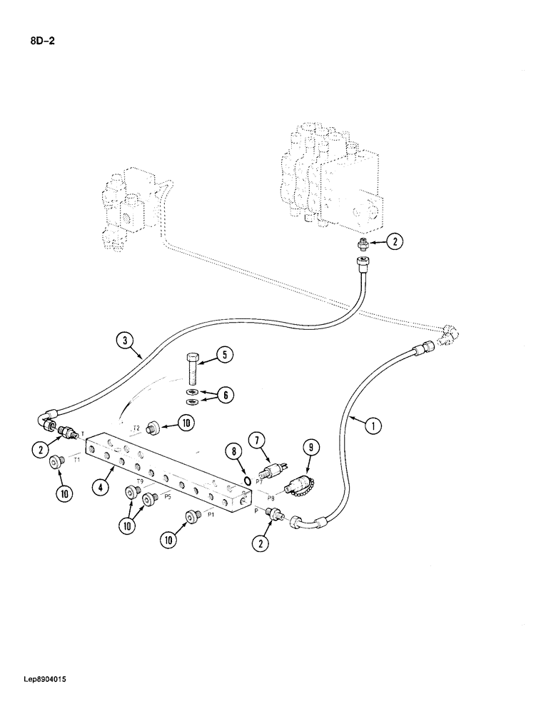 Схема запчастей Case 688 - (8D-02) - HYDRAULIC CONTROL CIRCUIT, AT MANIFOLD BLOCK (08) - HYDRAULICS