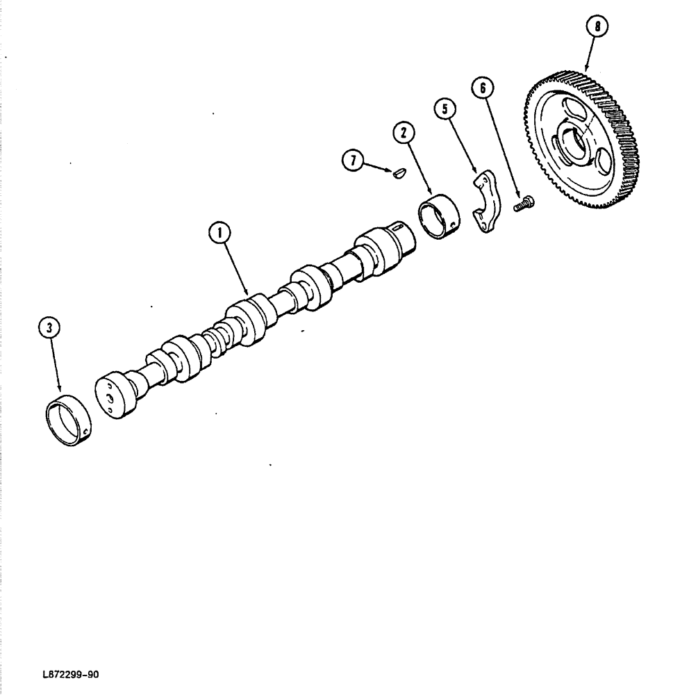 Схема запчастей Case 688 - (2-32) - CAMSHAFT, 4T-390 ENGINE (02) - ENGINE