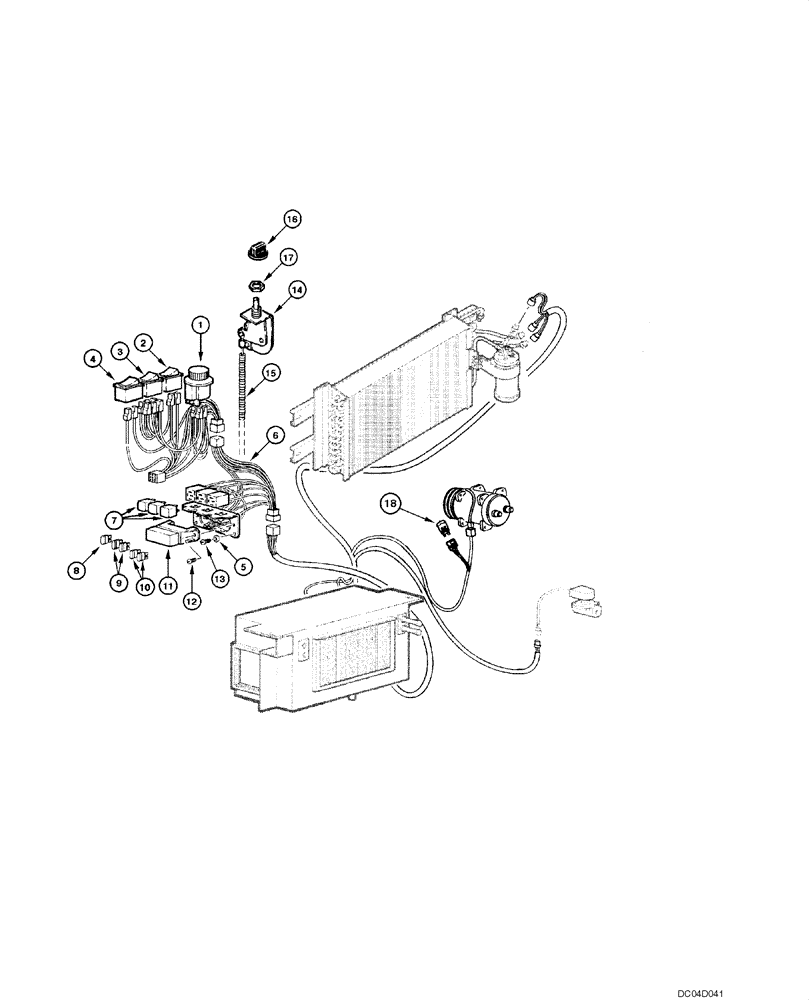 Схема запчастей Case 885 - (04.27[00]) - AIR CONDITIONING SYSTEM (04) - ELECTRICAL SYSTEMS