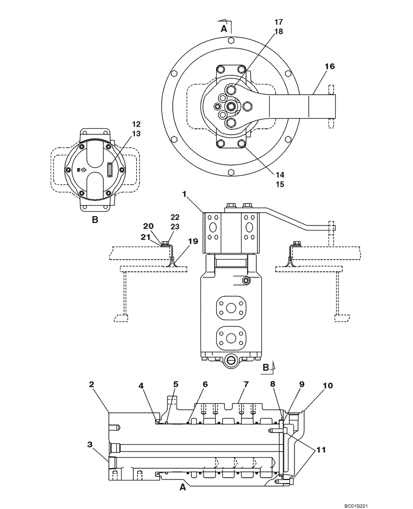 Схема запчастей Case CX800 - (08-65) - HYDRAULICS - JOINT, SWIVEL CENTER, P.I.N. DAC0780101 - DAC0780111 (08) - HYDRAULICS