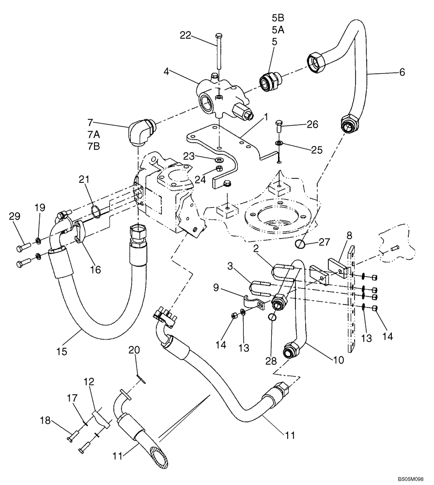 Схема запчастей Case 921C - (05-03A) - HYDRAULICS - STEERING (05) - STEERING