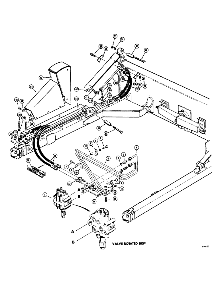 Схема запчастей Case 310G - (178) - POWER TILT DOZER HYDRAULICS (TILT CIRCUIT) (07) - HYDRAULIC SYSTEM