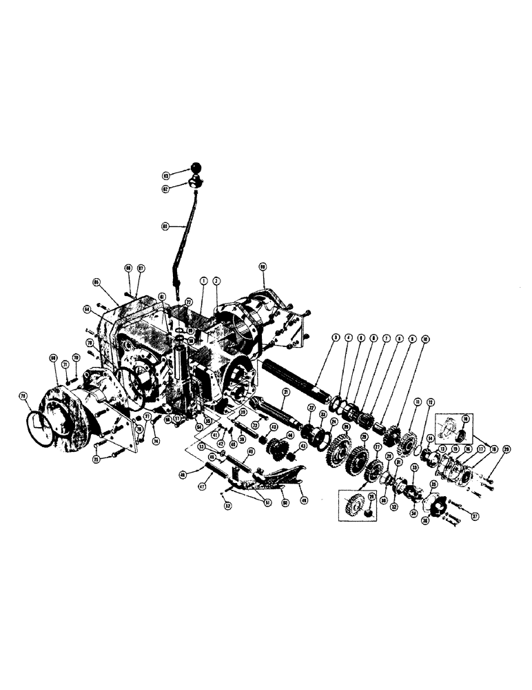 Схема запчастей Case 520 - (078) - TRANSMISSION, DIFFERENTIAL AND FINAL DRIVE SPACERS (03) - TRANSMISSION