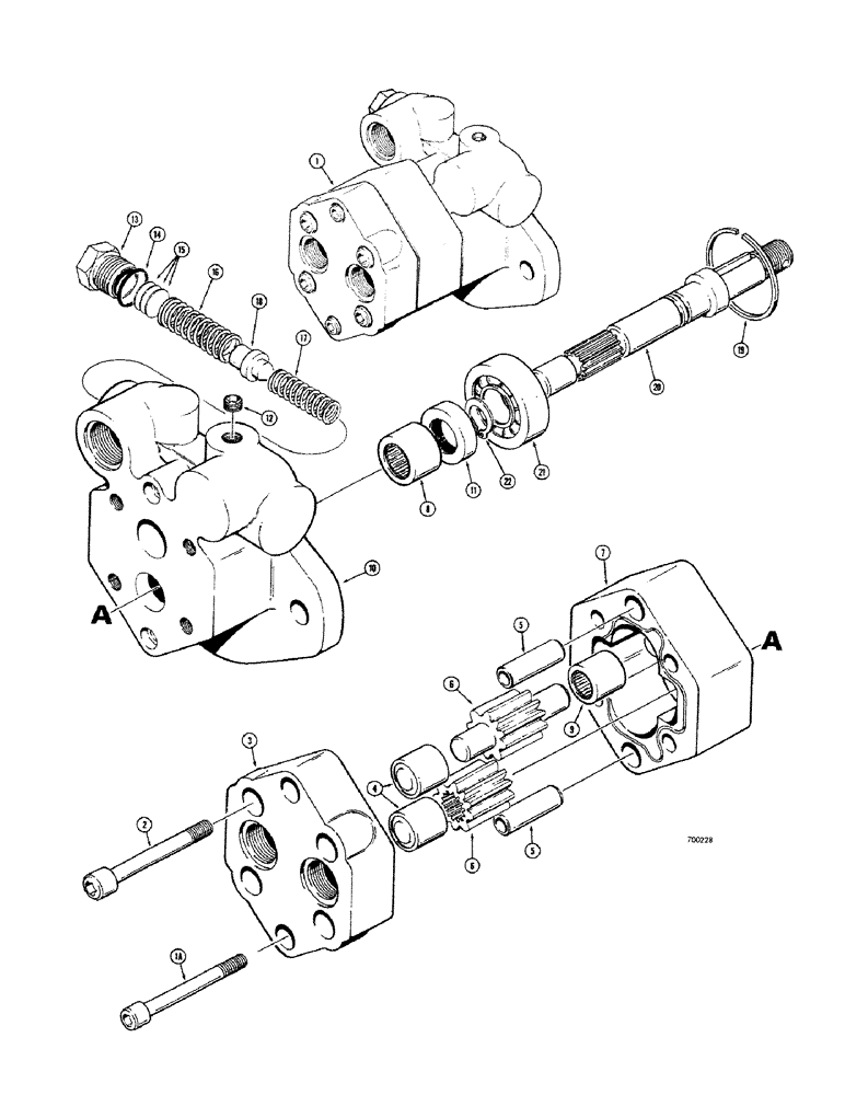 Схема запчастей Case 680CK - (140) - STEERING HYDRAULICS, L17373 POWER STEERING PUMP (41) - STEERING