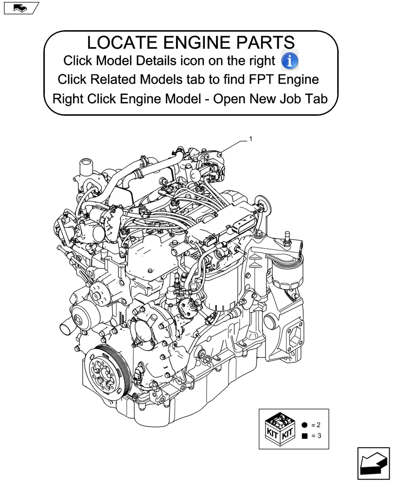 Схема запчастей Case 580SN WT - (10.001.01) - ENGINE ASSY (10) - ENGINE