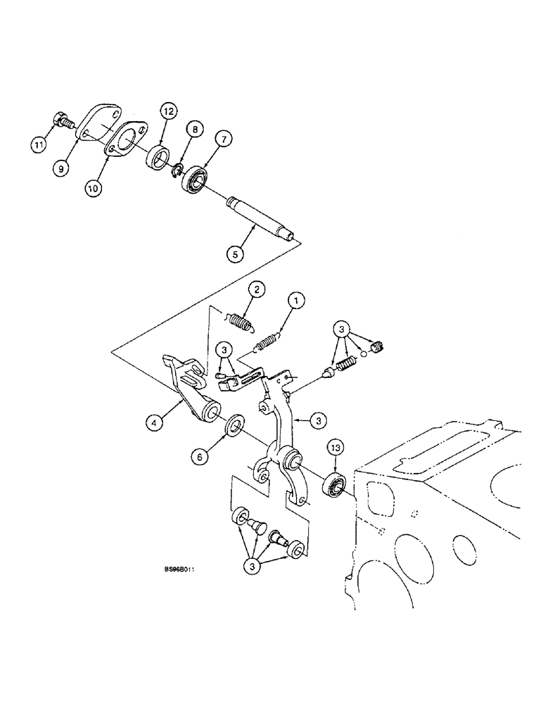 Схема запчастей Case 1825B - (3-14) - GOVERNOR CONTROL (03) - FUEL SYSTEM