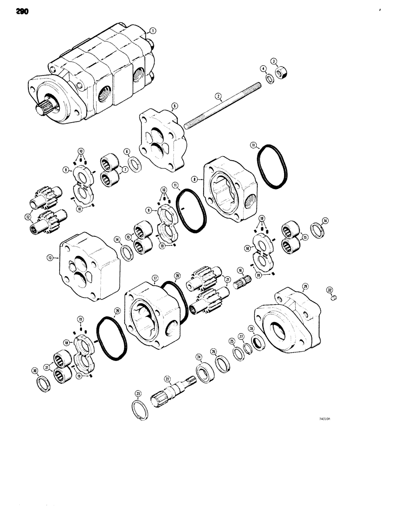 Схема запчастей Case 680G - (290) - L55247 HYDRAULIC PUMP (08) - HYDRAULICS