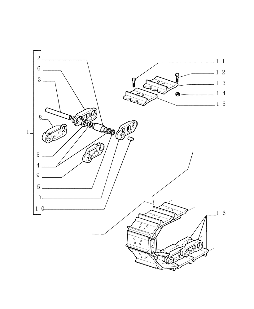 Схема запчастей Case 1850K - (9.347[01]) - SALT TRACK CHAIN - SHOES (L=610MM) LT - OPTIONAL CODE 784113031 (19) - OPTIONS