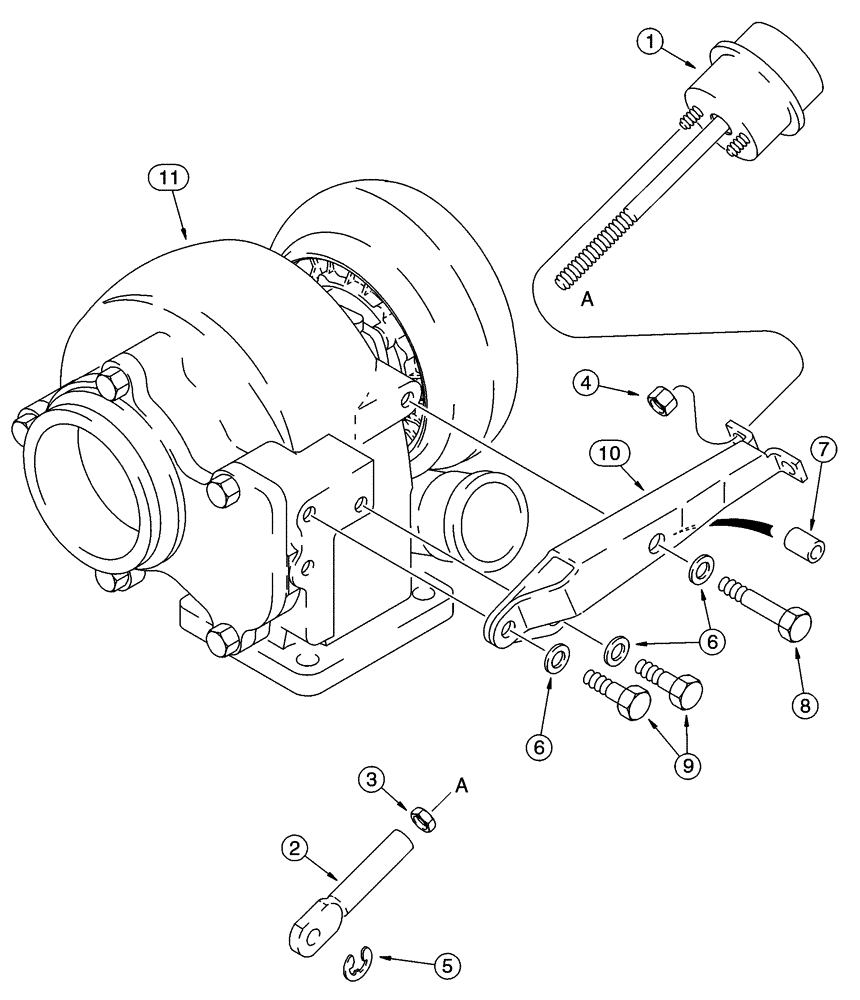 Схема запчастей Case 90XT - (02-19) - WASTEGATE ACTUATOR NORTH AMERICA JAF0245225-, 4T-390 EMISSIONS CERTIFIED ENGINE (02) - ENGINE