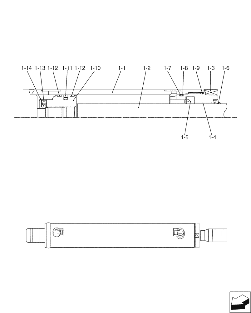 Схема запчастей Case CX17B - (02-004[02]) - CYLINDER INSTAL - CRAWLER FRAME WIDTH (35) - HYDRAULIC SYSTEMS