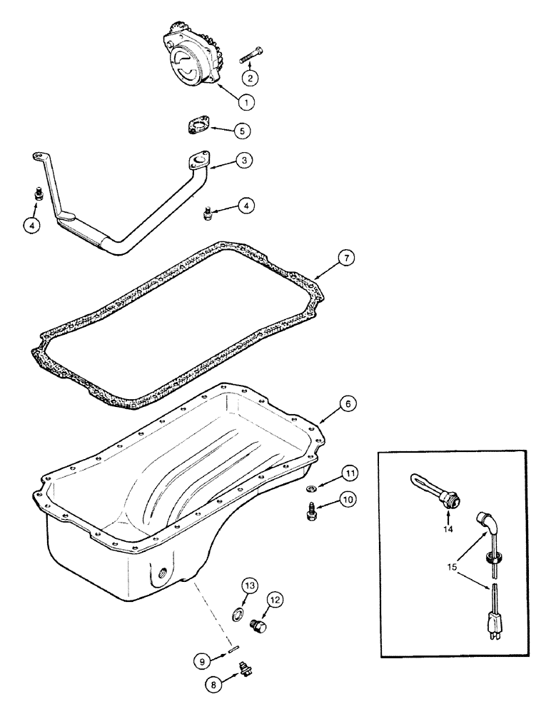 Схема запчастей Case 580SK - (2-36) - OIL PUMP AND OIL PAN (02) - ENGINE