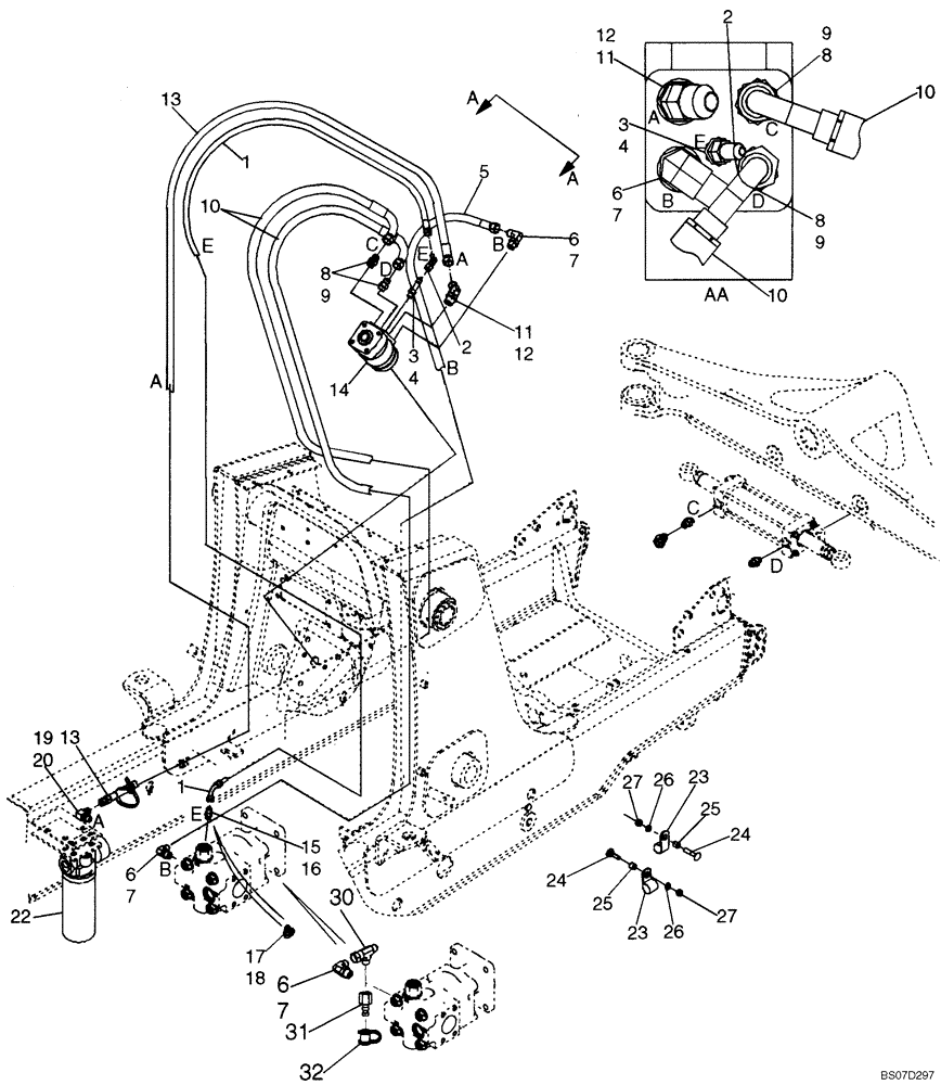 Схема запчастей Case 580M - (05-02) - HYDRAULICS - STEERING (05) - STEERING