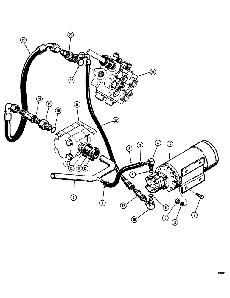 Схема запчастей Case 800 - (104) - AUXILIARY STEERING HYDRAULICS (13) - STEERING SYSTEM