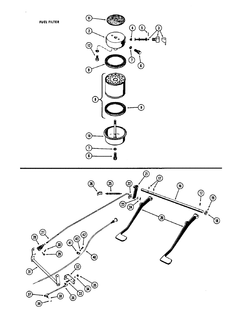 Схема запчастей Case W5A - (016) - FUEL FILTER, (188) DIESEL ENGINE (03) - FUEL SYSTEM