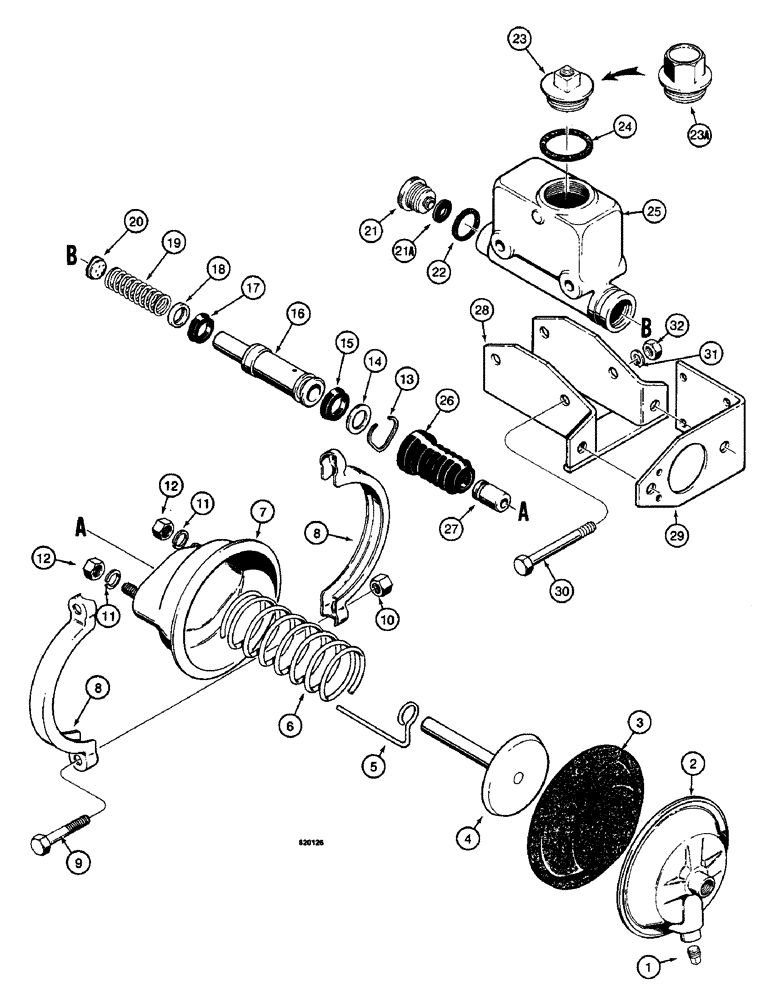 Схема запчастей Case W14 - (416) - L77529 AND L77758 BRAKE ACTUATORS (07) - BRAKES