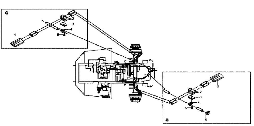 Схема запчастей Case 330B - (47A03002336[001]) - LINE CLAMPING, WET BRAKE, FRONT AXLE - OPTIONAL (P.I.N. HHD0330BN7PG57000 AND AFTER) (84221209) (09) - Implement / Hydraulics / Frame / Brakes