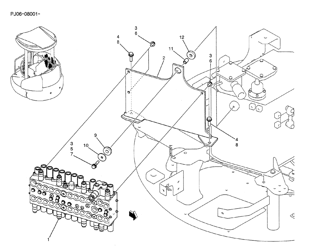 Схема запчастей Case CX50B - (01-025) - VALVE INSTAL (PY64H00057F1) (05) - SUPERSTRUCTURE