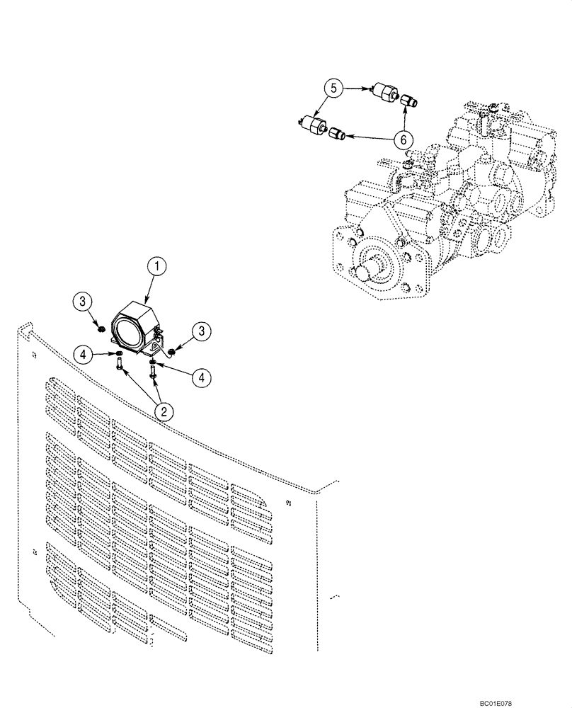 Схема запчастей Case 40XT - (04-30) - ALARM, BACK-UP - MOUNTING (04) - ELECTRICAL SYSTEMS