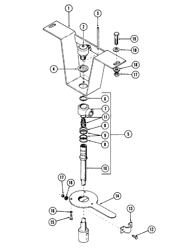 Схема запчастей Case 50 - (7-138) - INNER SWIVEL, USED WITH TRACK BRAKE AND HI-LOW RANGE SHIFTER (07) - BRAKES