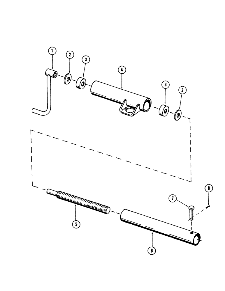 Схема запчастей Case 50 - (5-110) - OPTIONAL TRACK TREAD ADJUSTING JACK (11) - TRACKS/STEERING