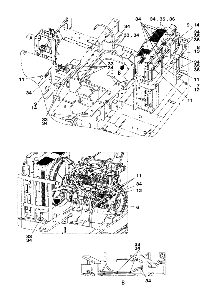 Схема запчастей Case CX350C - (03-001[00]) - FUEL SYSTEM (03) - FUEL SYSTEM