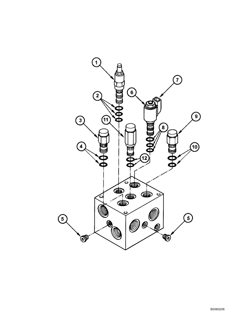 Схема запчастей Case 865 - (08.31A[00]) - ENGINE COOLING - HYDRAULIC VALVE (08) - HYDRAULICS