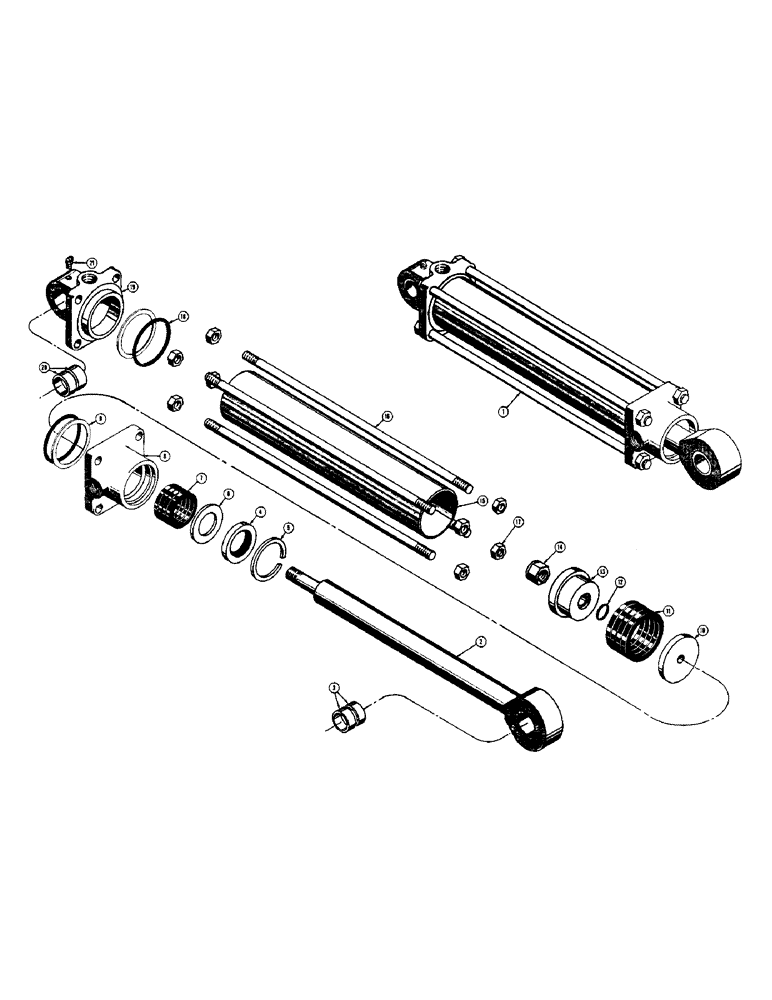 Схема запчастей Case 420 - (102) - 31608 AND 31609 LOADER LIFT HYDRAULIC CYLINDERS (07) - HYDRAULIC SYSTEM