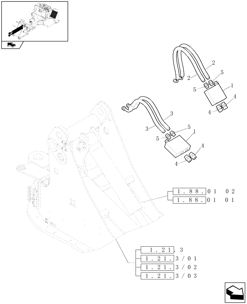 Схема запчастей Case 221E - (072/01) - HYDRAULIC SYSTEM CYLINDER LOCK VALVE (ANTI DROP VALVE) - AFTER DATE 17 DECEMBER, 2008 (07) - HYDRAULIC SYSTEMS