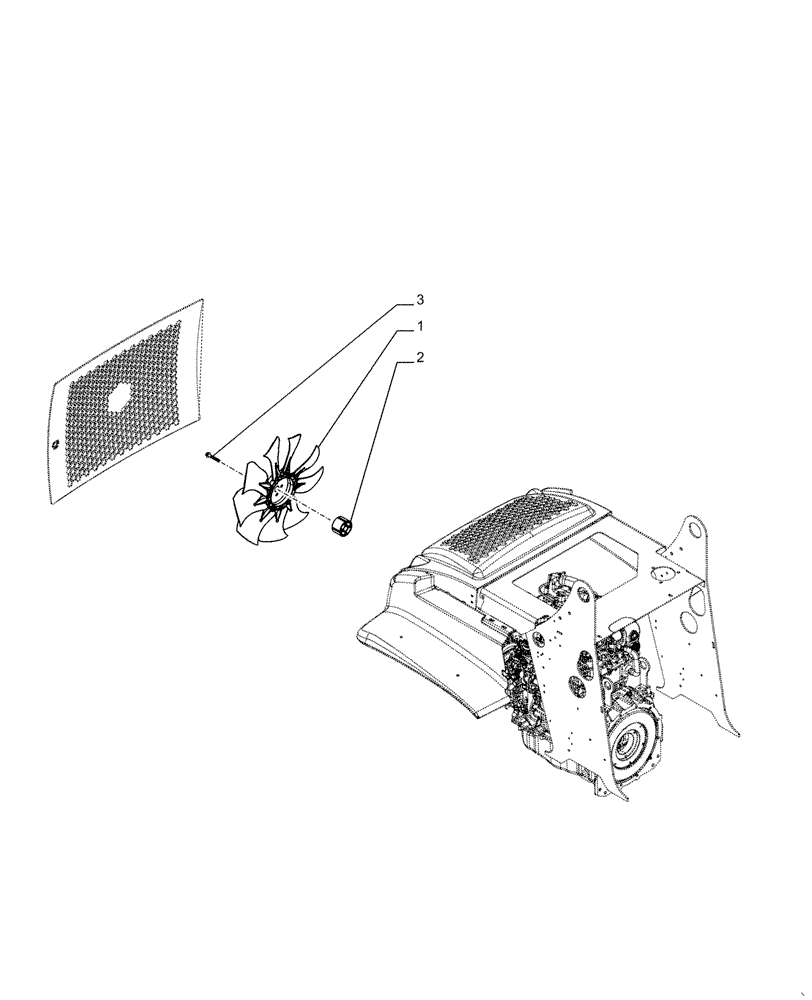 Схема запчастей Case SV300 - (10.414.AC) - ENGINE FAN (10) - ENGINE