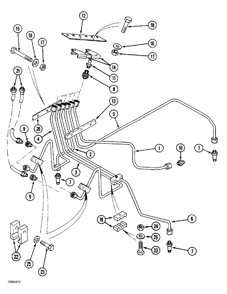 Схема запчастей Case 688BCK - (8F-02) - LUBRICATION CIRCUIT, 688B CK (120301-) (07) - HYDRAULIC SYSTEM