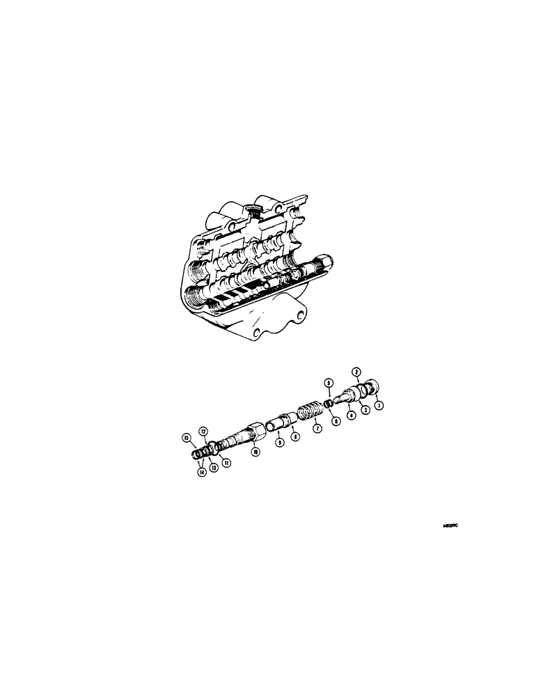 Схема запчастей Case 450 - (328[2]) - D39768 SECONDARY RELIEF VALVE, MODELS WITH LOGGING AND GRAPPLE ATTACHMENT (07) - HYDRAULIC SYSTEM