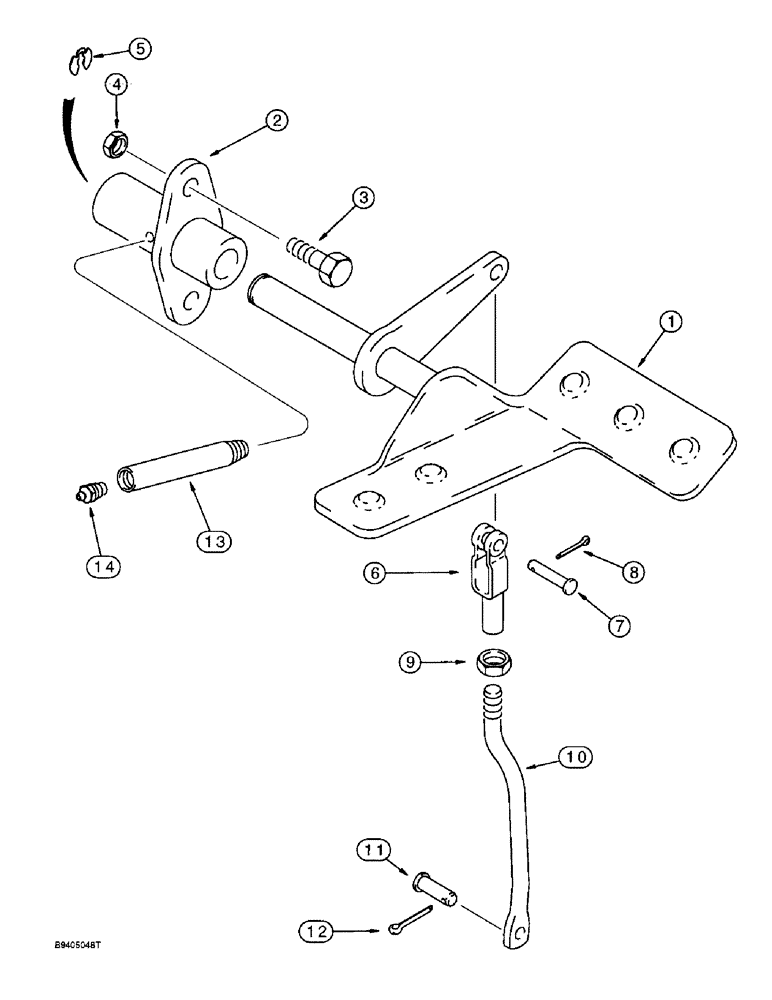 Схема запчастей Case 580SL - (9-030) - BACKHOE CONTROLS WITH HAND SWING, PARTS USED WITH EXTENDABLE DIPPER (09) - CHASSIS/ATTACHMENTS