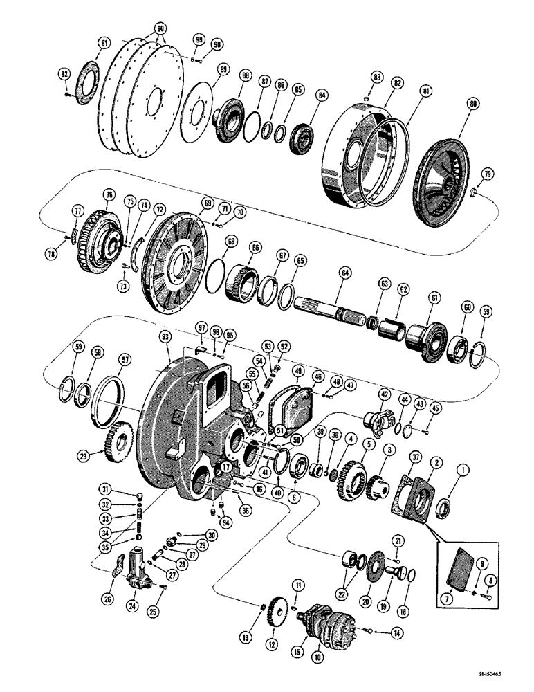 Схема запчастей Case 750 - (062) - TORQUE CONVERTER (03) - TRANSMISSION