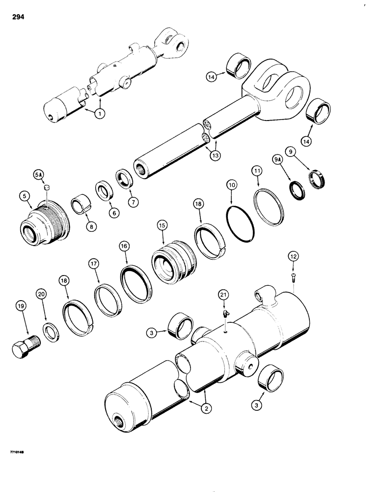 Схема запчастей Case 680G - (294) - G101220 LOADER BUCKET CYLINDERS (08) - HYDRAULICS