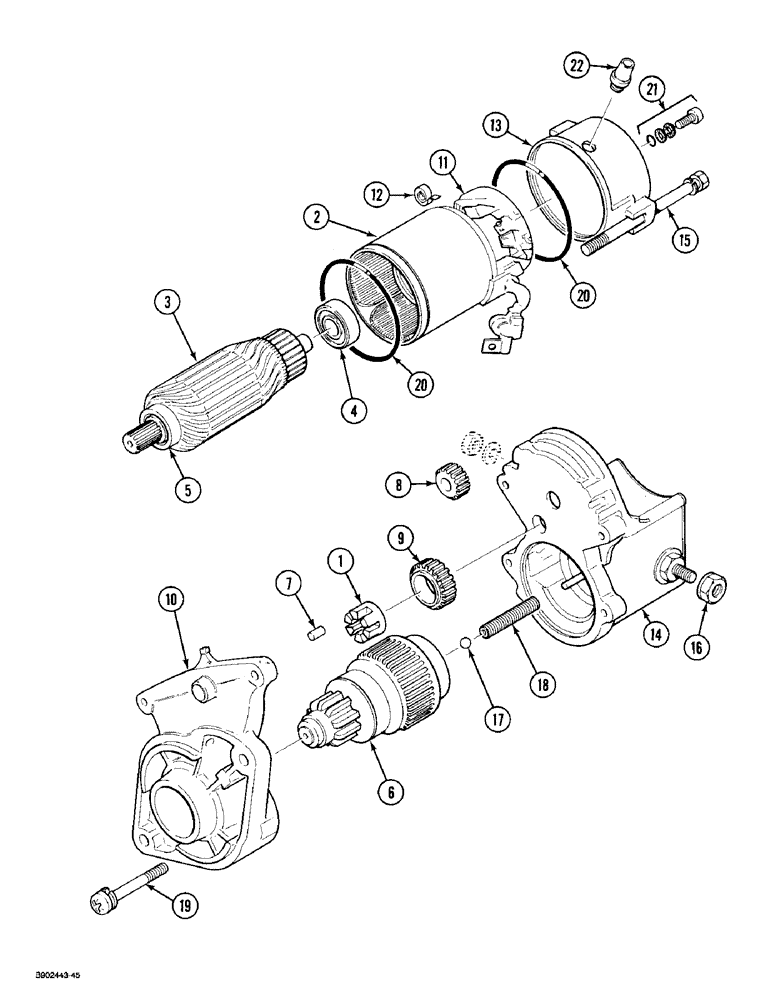 Схема запчастей Case 1825 - (4-06) - STARTER MOTOR, DIESEL MODELS (04) - ELECTRICAL SYSTEMS