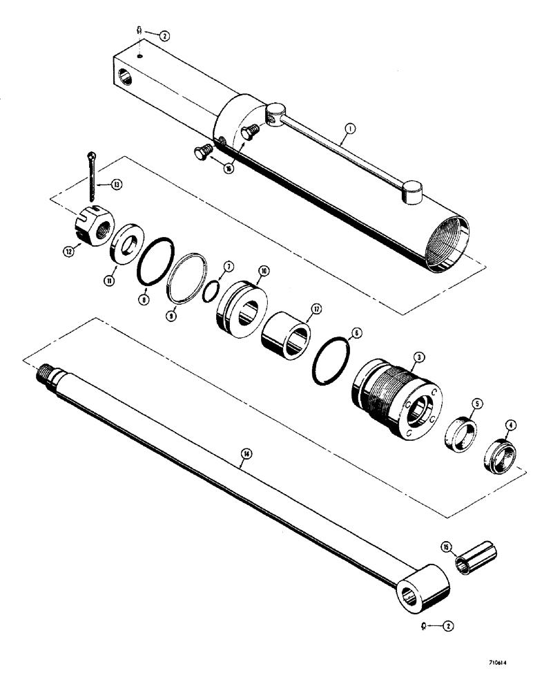 Схема запчастей Case 1500-SERIES - (136) - T40203 LIFT CYLINDER (35) - HYDRAULIC SYSTEMS