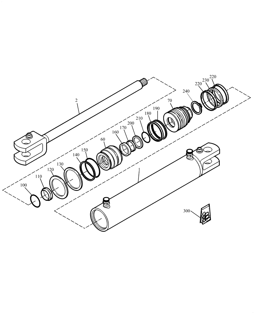 Схема запчастей Case 321E - (24.122 [2991210000]) - STEERING CYLINDER (41) - STEERING