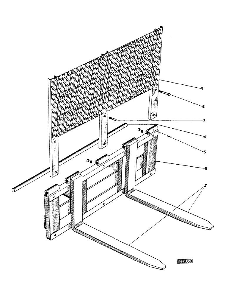 Схема запчастей Case 1529 - (182) - PALLET FORK (89) - TOOLS