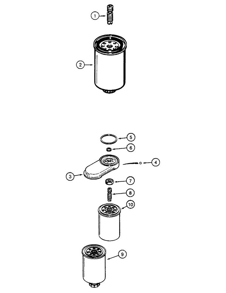 Схема запчастей Case 580SK - (3-18) - FUEL FILTER (03) - FUEL SYSTEM