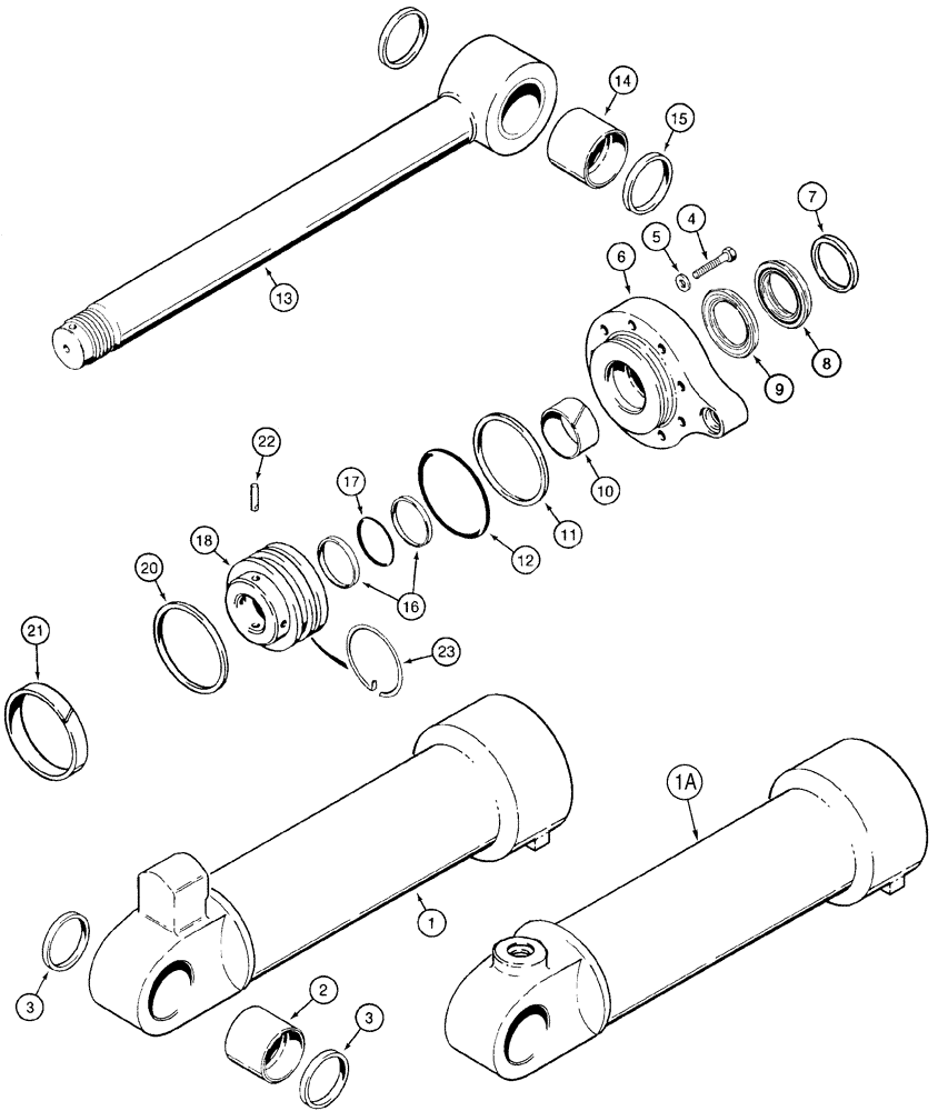 Схема запчастей Case 721C - (08-33) - CYLINDER ASSY - LOADER BUCKET (Z BAR) (08) - HYDRAULICS