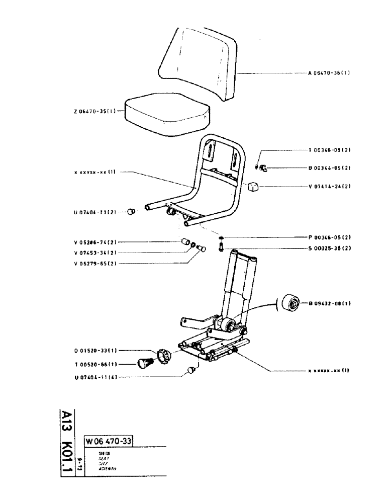 Схема запчастей Case TC45 - (007) - SEAT 